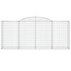 vidaXL Coșuri gabion arcuite 30 buc. 300x50x120/140 cm fier galvanizat