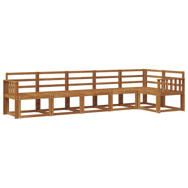 vidaXL Set de canapele de exterior 6 pcs natural Lemn Solid de Acacia