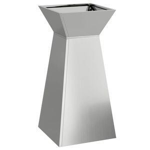 vidaXL Vază pe pilon Argintiu 35 x 35 x 73 cm Oțel Galvanizat