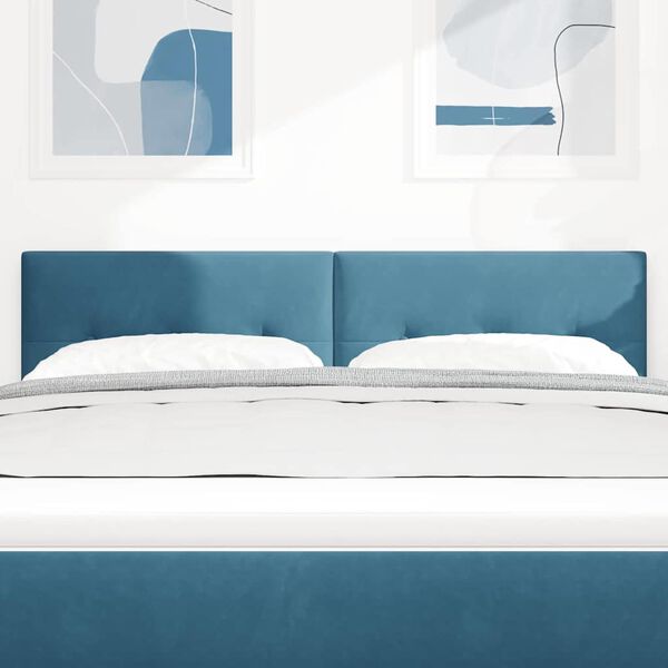 vidaXL Tăblie cap Albastru &icirc;nchis 160 cm Piele artificială