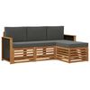 vidaXL Set de canapele de exterior 4 buc. Natural și Antracit