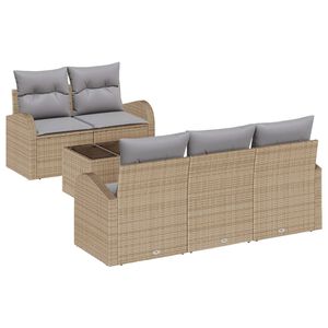 vidaXL Set de canapele pentru grădină Bej 55 x 55 x 37 cm poliratan