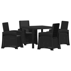 vidaXL Set de masă pentru grădină 5 buc. Antracit PP