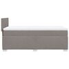 vidaXL Pat box spring cu saltea, gri taupe, 90x200 cm, textil