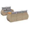 vidaXL Set canapele de grădină cu perne, 6 piese, bej, poliratan