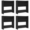 vidaXL Pantofare de perete, 4 buc., negru, 60x18x60 cm, PAL
