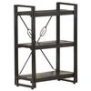 vidaXL Bibliotecă cu 3 rafturi, negru, 60x30x80 cm, lemn masiv mango