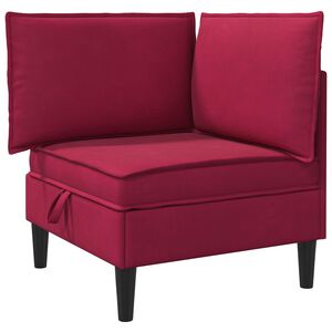vidaXL Sofa cu Depozitare Roșu Vin Catifea
