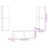 vidaXL Set de dulapuri TV, 3 piese, gri beton, lemn prelucrat