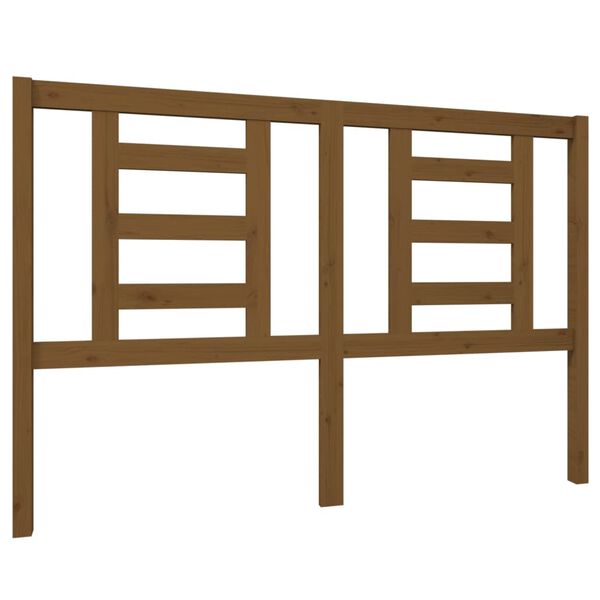 vidaXL Tăblie de pat, maro miere, 146x4x100 cm, lemn masiv de pin