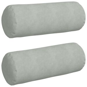 vidaXL Perne Bolster 2 pcs Gri deschis &Oslash; 25 x 70 cm