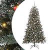 vidaXL Brad de Crăciun artificial Verde 180 cm PVC și Plastic și Oțel