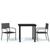 vidaXL Set de mobilier pentru grădină, 3 piese, gri