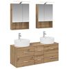 vidaXL Set de mobilier pentru baie 5 buc. Stejar Artizanal
