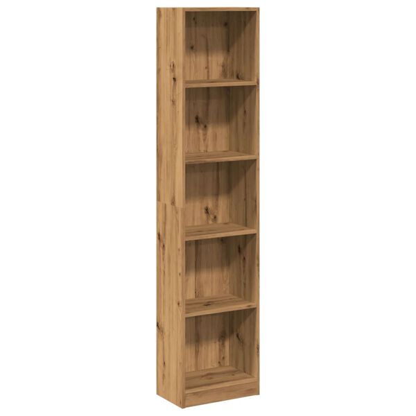 vidaXL Bibliotecă lemn stratificat stejar artizanal 40x24x176 cm