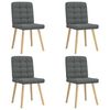 vidaXL Scaune de bucătărie pivotante, 4 buc., gri &icirc;nchis, textil