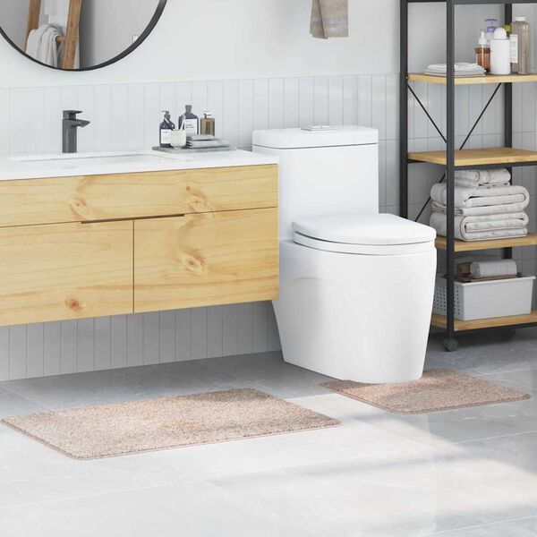 vidaXL Set de mochete anti-derapante pentru baie 2 pcs Crem PP