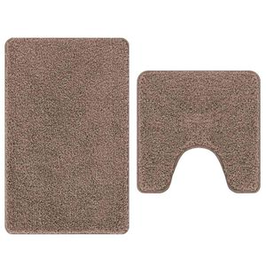 vidaXL Set de mochete anti-derapante pentru baie 2 buc. Maro PP