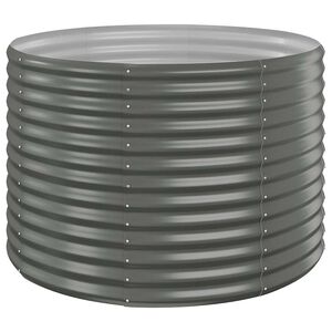 vidaXL Jardinieră grădină gri 100x100x68 cm oțel galvanizat