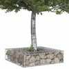 vidaXL Pat ridicat din gabion Argintiu 80 x 80 x 20 cm Oțel Galvanizat