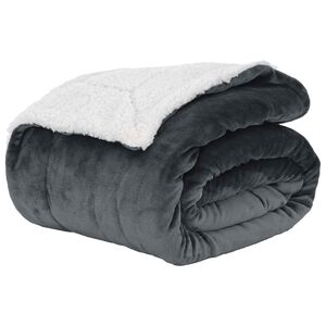 vidaXL Pătură Gri &icirc;nchis 150 x 200 cm 1.64 kg Molton