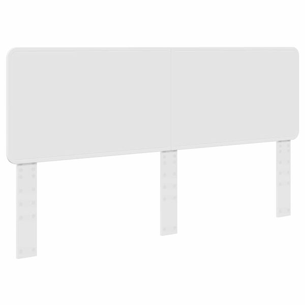 vidaXL Tăblie cap cu headboard Alb Lucios 180 cm Lemn compozit