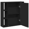 vidaXL Dulap baie cu oglindă negru 60x16x60 cm lemn compozit