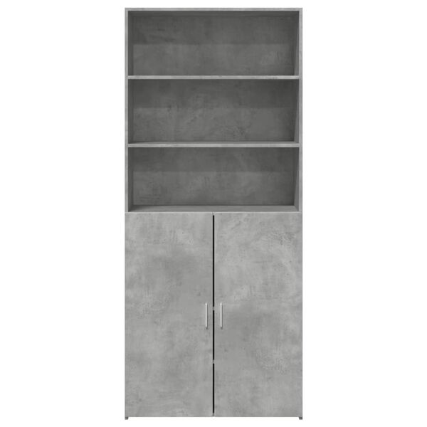 vidaXL Dulap &icirc;nalt, gri beton, 80x42,5x185 cm, lemn prelucrat