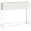 vidaXL Ghiveci ridicat pentru grădină Alb 100 x 26 x 82 cm Oțel