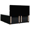 vidaXL Pat box spring cu saltea, negru, 200x200 cm, textil