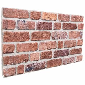 vidaXL Panouri de perete 10 pcs Roșu 100 x 50 cm Spumă EPS