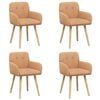 vidaXL Scaune de dining 4 buc. Boucl&eacute; Bej 59 x 57 x 85 cm