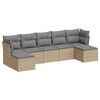 vidaXL Set canapele de grădină cu perne, 7piese gri deschis poliratan