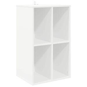 vidaXL Dulap pentru discuri de vinil Alb 44,5 x 36,5 x 74,5 cm