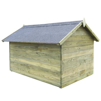 vidaXL Cușcă câine de grădină, acoperiș detașabil, lemn pin tratat