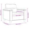 vidaXL Fotoliu canapea, gri taupe, 60 cm, textil microfibră