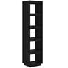 vidaXL Bibliotecă/Separator cameră negru 40x35x167 cm lemn masiv pin