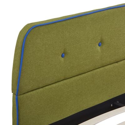 vidaXL Cadru de pat, verde, 140 x 200 cm, material textil