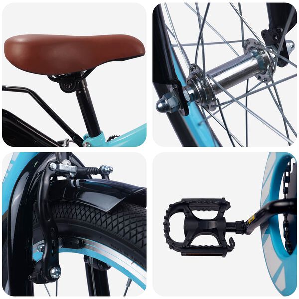 vidaXL Bicicletă pentru Copii 18 Inci pentru 5-7 ani Albastru deschis