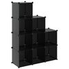vidaXL Organizator cub de depozitare, 9 cuburi, negru, PP