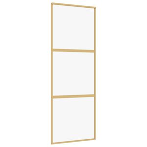 vidaXL Ușă glisantă auriu 76x205 cm sticlă ESG transparentă/aluminiu
