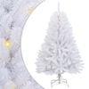 vidaXL Brad de Crăciun artificial 150 LED-uri PVC și Oțel Alb