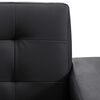 vidaXL Canapea extensibilă din piele artificială, negru