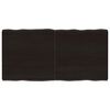 vidaXL Blat masă, 120x60x6 cm, gri, lemn stejar tratat contur organic