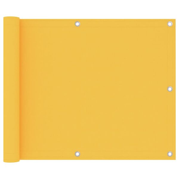 vidaXL Paravan de balcon, galben, 75 x 600 cm, țesătură oxford