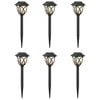 vidaXL Lumini solare pentru exterior cu ștecher &icirc;n păm&acirc;nt 6 pcs 42 cm