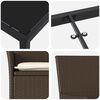 vidaXL Set de masă pentru grădină cu pernă 5 pcs Maro poliratan