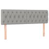 vidaXL Pat box spring cu saltea, gri deschis, 140x190 cm, textil