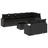 vidaXL Set mobilier de grădină cu perne, 9 piese, negru, poliratan