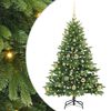 vidaXL Brad de Crăciun artificial cu 150 LED Verde 120 cm PE și PVC